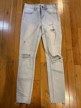 Pacsun light wash ripped ankle jeggings